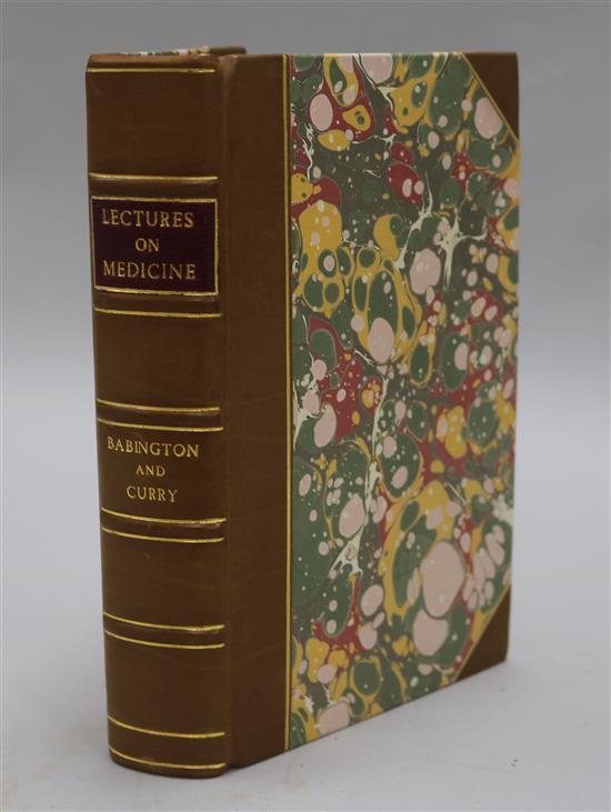 Babington, William and Cary, James - Outlines of a Court of Lectures on the Practice of Medecine ... of Guys Hospital,